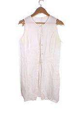 חולצת-שמלת טוניקה פשתן שמנת- S-M